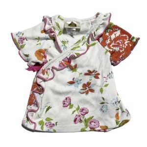 Baby Barn organic cotton floral side tie top 9m